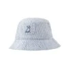FISHERMAN Royal/White Stripe Seersucker Woven Bucket Hat