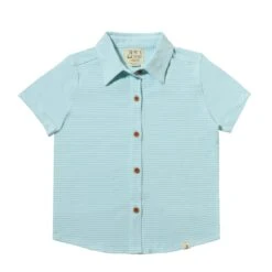 TILLER Aqua/White Stripe Jersey Shirt