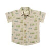 Mens Maui Woven Print Shirt Grey