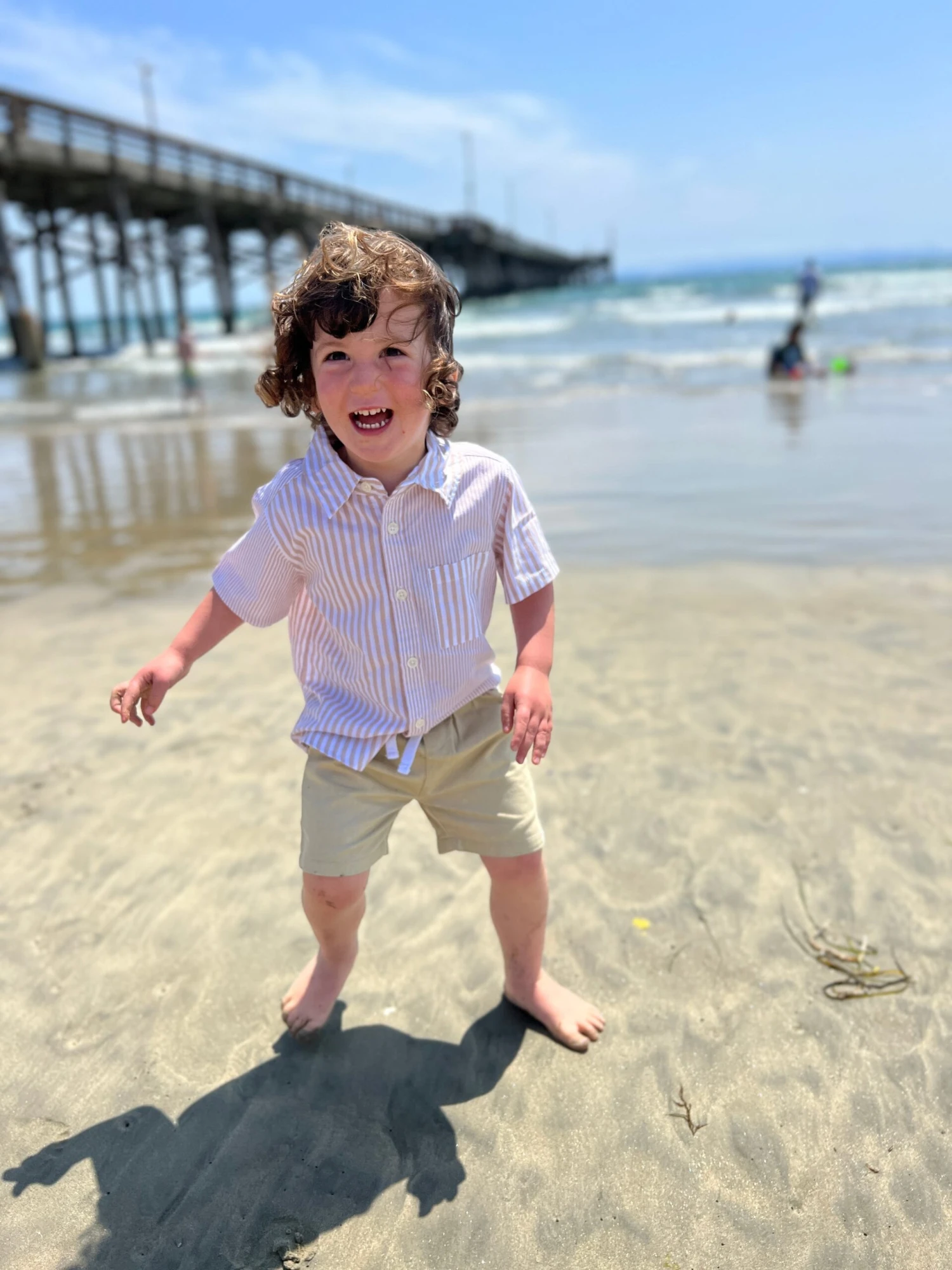 ARTHUR Beige/White Multi Striped Woven Shirt 2 ARTHUR Beige/White Multi Striped Woven Shirt - Image 2