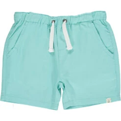 HUGO Pale Aqua Twill Boys Shorts