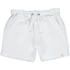 HUGO White Twill Boys Shorts