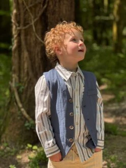 CLEMSON Blue Cotton Vest 7 CLEMSON Blue Cotton Vest -Me & Henry HB300B HB959B 4