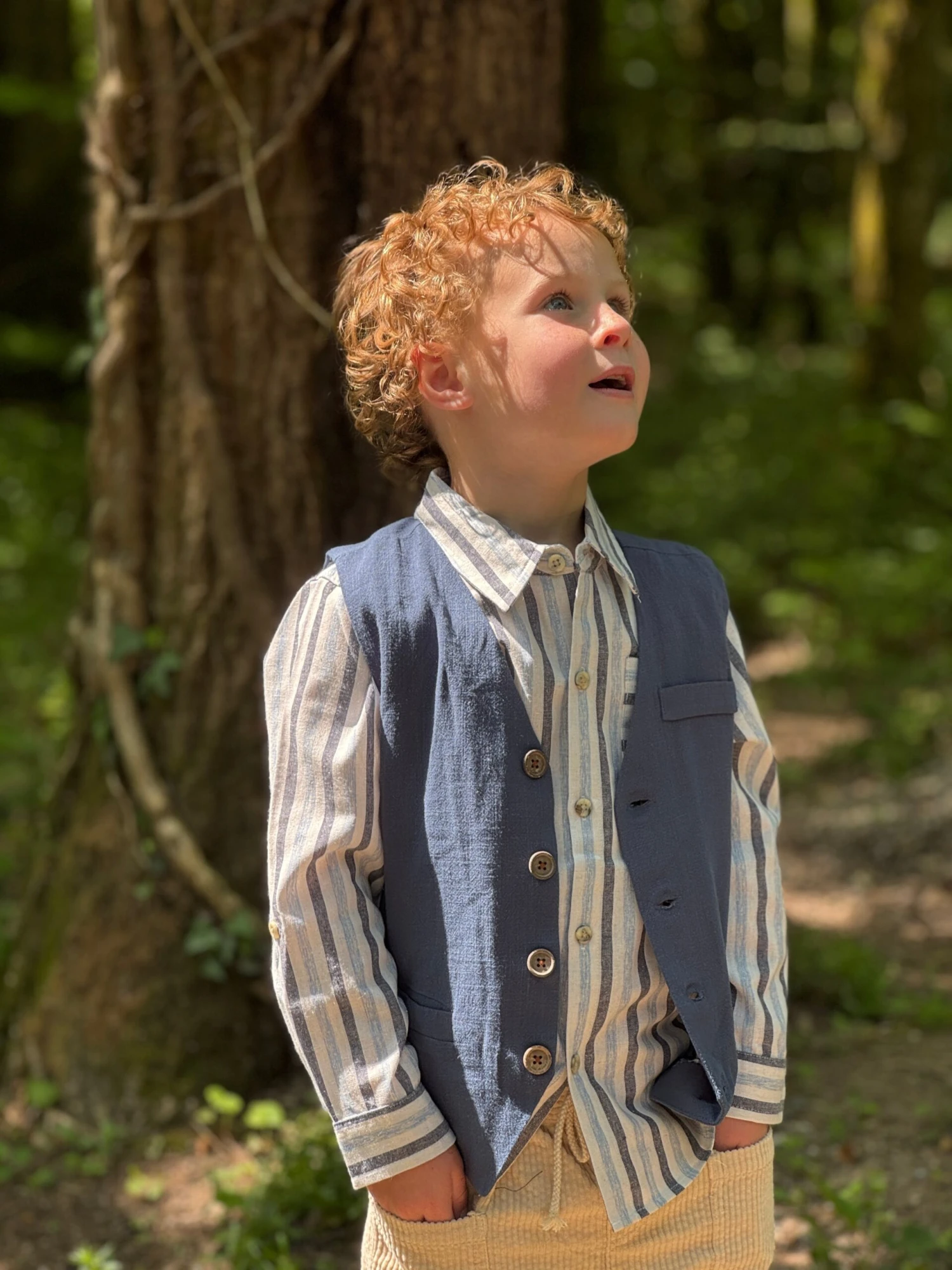 CLEMSON Blue Cotton Vest 3 CLEMSON Blue Cotton Vest - Image 3