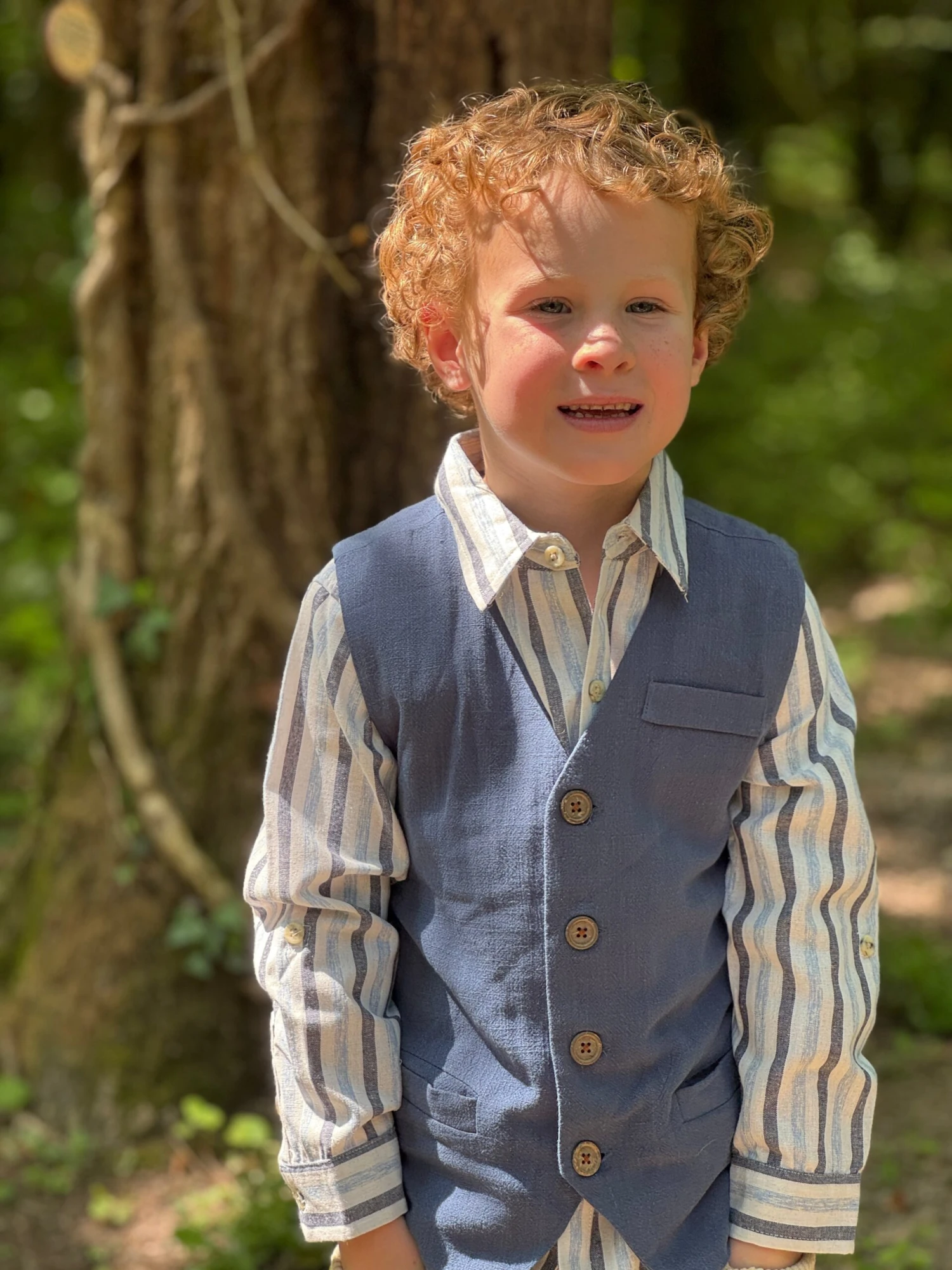 CLEMSON Blue Cotton Vest 2 CLEMSON Blue Cotton Vest - Image 2