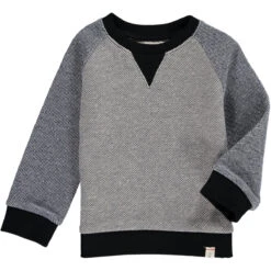 Grey/Blue Raglan Sweat Top