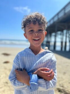 ST IVES Blue Gauze Hooded Top -Me & Henry HB660A 2