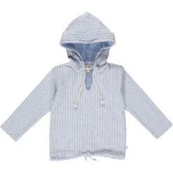 ST IVES Blue Gauze Hooded Top