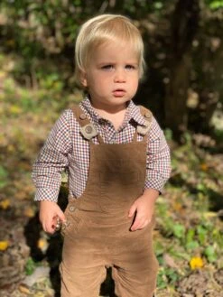 JASPER Navy/cream/wine Plaid Woven Onesie -Me & Henry HB713b 4