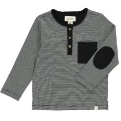 MASCOT Black/grey Stripe Henley