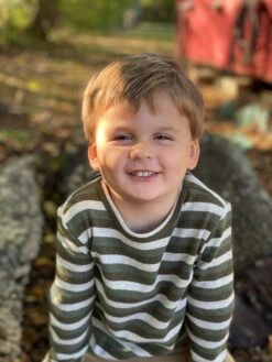 LODEN Green Striped Tee -Me & Henry HB737a 2