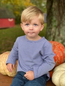 Blue Striped Tee -Me & Henry HB737e 2