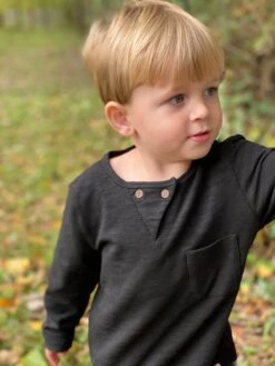 BRADEN Black Slub Top -Me & Henry HB738a 3