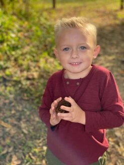 BRANDEN Wine Slub Top -Me & Henry HB738c 3