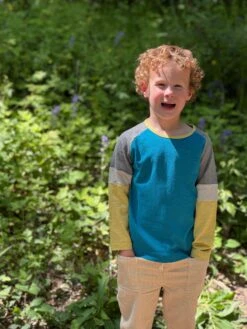 DOYLE Teal/multi Stripe Tee -Me & Henry HB740A HB1340A 4