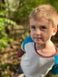 DOYLE Pale Grey/Multi Stripe Tee -Me & Henry HB740b 2