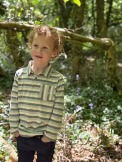 ROCKWOOD Grey/Cream/Navy Stripe Polo 6 ROCKWOOD Grey/Cream/Navy Stripe Polo -Me & Henry HB746G 1