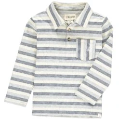 ROCKWOOD Grey/Cream/Navy Stripe Polo