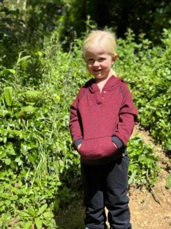 JAMES Wine/black Heathered Hooded Top 8 JAMES Wine/black Heathered Hooded Top -Me & Henry HB758B 1