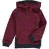 JAMES Wine/black Heathered Hooded Top