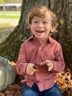 ATWOOD Rust/beige Plaid Woven Shirt -Me & Henry HB773c 2