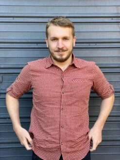 ATWOOD Rust/beige Plaid Woven Shirt -Me & Henry HB773c MEN 4