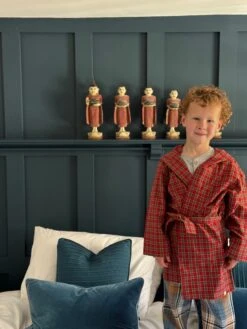 MUNFORD Red/brown Plaid Lounge Robe 6 MUNFORD Red/brown Plaid Lounge Robe -Me & Henry HB792A HB981C 1