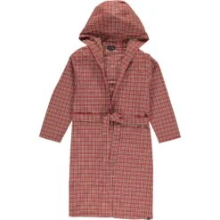 MUNFORD Red/brown Plaid Lounge Robe