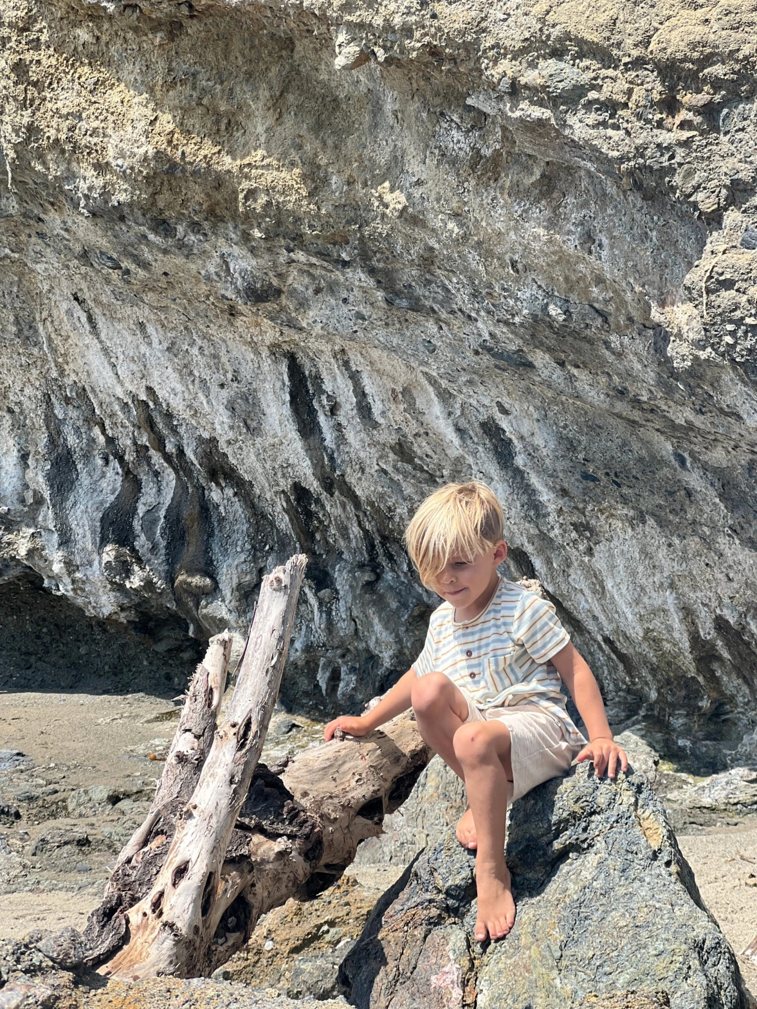 DODGER Blue/Lemon/White Ribbed Henley Tee 4 DODGER Blue/Lemon/White Ribbed Henley Tee - Image 4