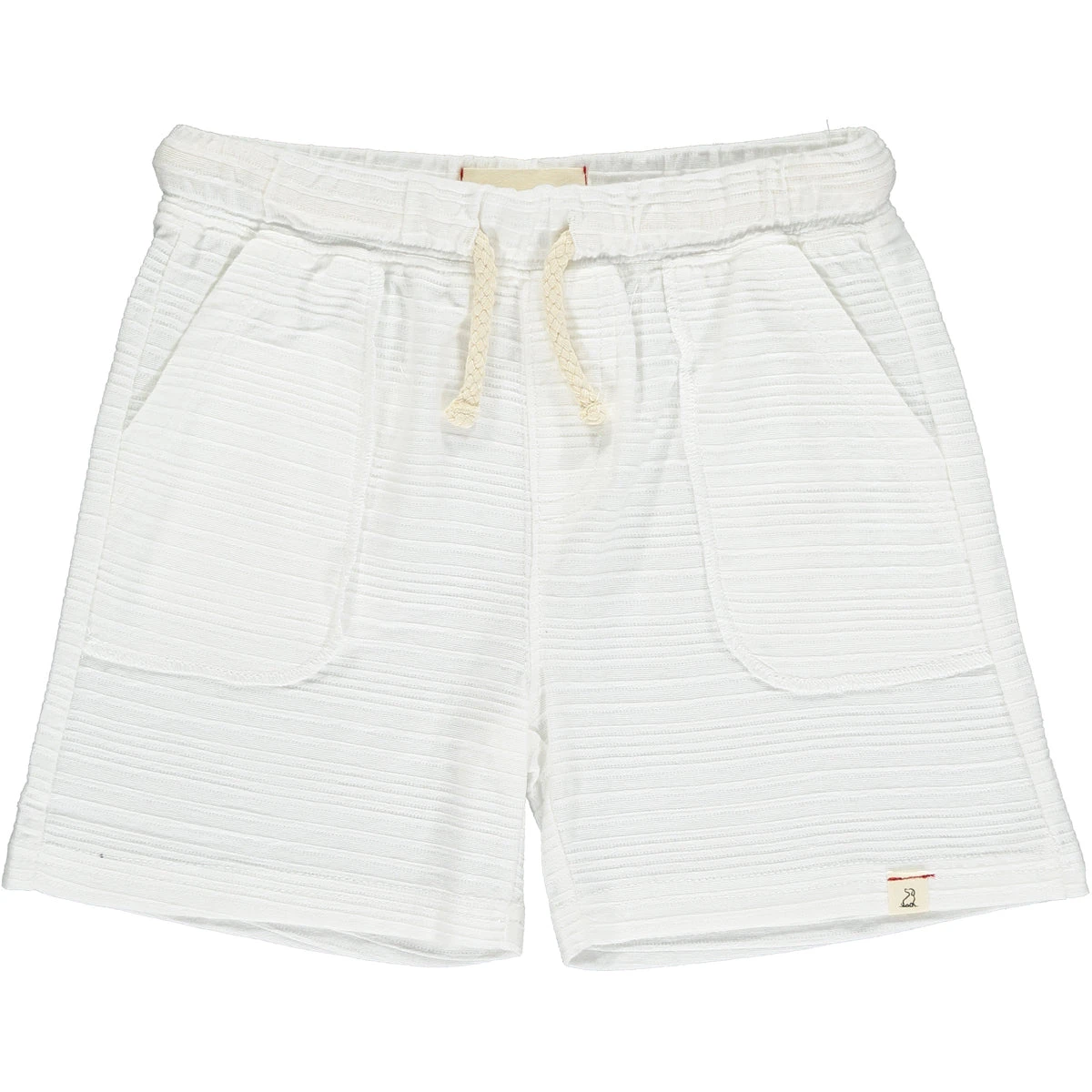 BLUEPETER White Ribbed Shorts 1 BLUEPETER White Ribbed Shorts