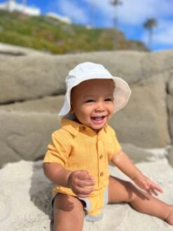 FISHERMAN White Twill Bucket Hat -Me & Henry HB885e HB1008f 2