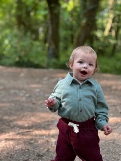 RIPLEY Green Woven Onesie