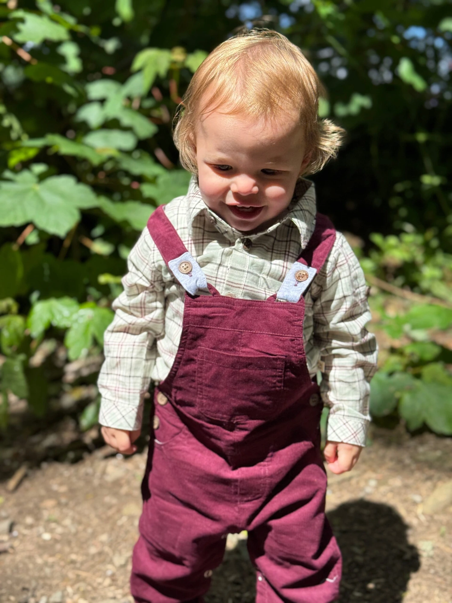 HARRISON Burgundy Cord Overalls 2 HARRISON Burgundy Cord Overalls - Image 2