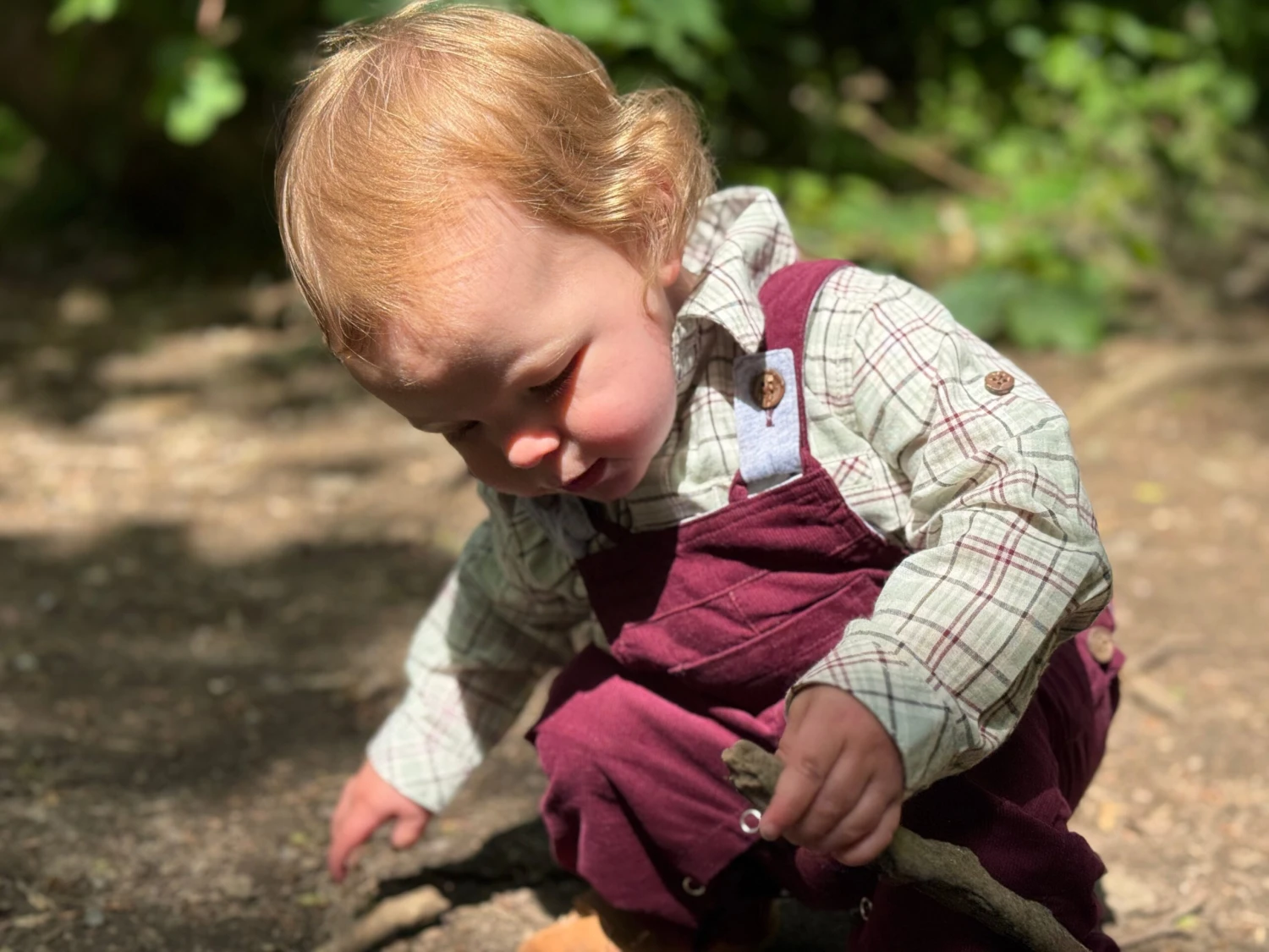 Green Plaid With Navy Stripe Woven Onesie 5 Green Plaid With Navy Stripe Woven Onesie - Image 5