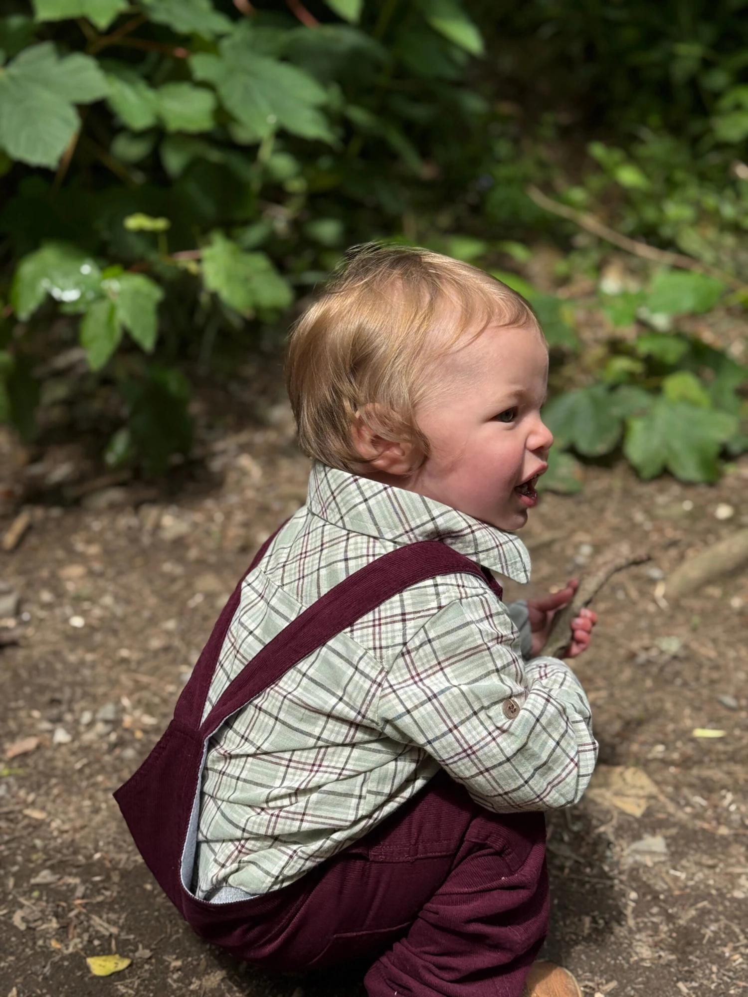 HARRISON Burgundy Cord Overalls 3 HARRISON Burgundy Cord Overalls - Image 3