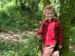 ERIN Red Cord Hooded Woven Shirt -Me & Henry HB922B 1