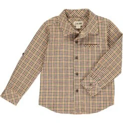 ATWOOD Gold/Navy Plaid Shirt