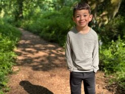 AIKEN Brown Striped Raglan Tee 5 AIKEN Brown Striped Raglan Tee -Me & Henry HB930B 2