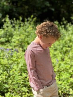 AIKEN Burgundy Striped Raglan Tee -Me & Henry HB930E HB1340A 4