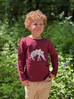 CHEROKEE Burgundy With Dino Skeleton Printed Tee -Me & Henry HB938B HB1340A 1