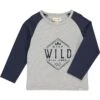 WALHALLA Grey With 'Stay Wild' Printed Tee