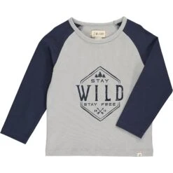 WALHALLA Grey With 'Stay Wild' Printed Tee