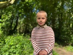 WAVERLY Brown Stripe Polo -Me & Henry HB943B 3