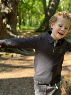 SPENCER Charcoal Polo -Me & Henry HB945E HB1340DHK 2