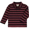 SUMPTER Navy/Burgundy Stripe Pique Polo
