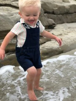 Denim Effect Shortie Overalls -Me & Henry HB94f and HB105a lifestyle1 a42933a3 b2ee 4993 9ddf e2a878a59ad3