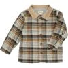 WELLFORD Brown/cream Plaid Lumberjack Shacket