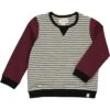 OBION Cream/black Stripe Sweatshirt