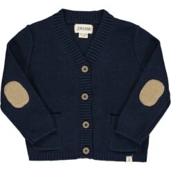 DUNCAN Blue Cotton Cardigan