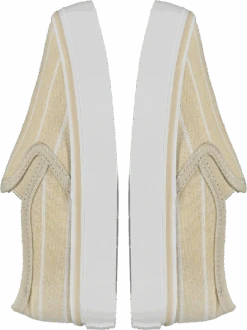 SOUTHAMPTON Stone Stripe Canvas Deck Shoes -Me & Henry HBS002A Front 1